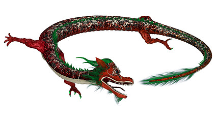 Image showing Red Eastern Dragon
