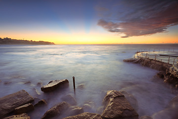 Image showing Sunrise at Bronte Beach Australia