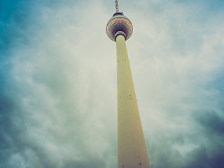 Image showing Retro look TV Tower Berlin