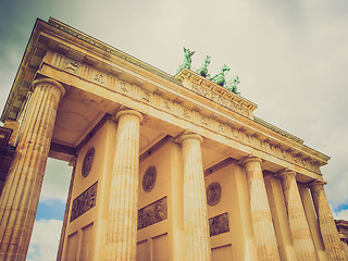 Image showing Retro look Brandenburger Tor Berlin