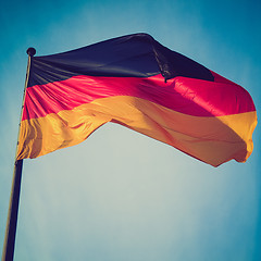 Image showing Retro look German flag