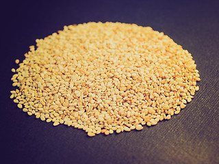 Image showing Retro look Sesame seeds