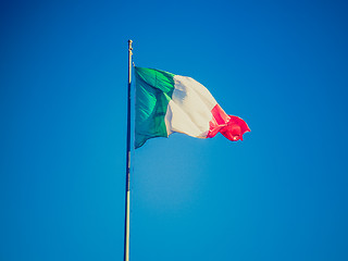 Image showing Retro look Italian flag