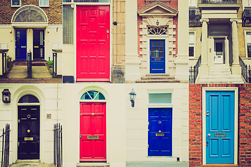 Image showing Retro look British doors