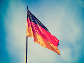 Image showing Retro look German flag