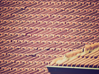 Image showing Retro look Roof tiles