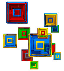 Image showing colorful glass cubes