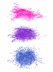 Image showing Abstract color hand drawn design elements