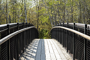 Image showing Small wooden bridge