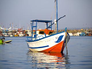 Image showing Fisherboats at the Indian ocean