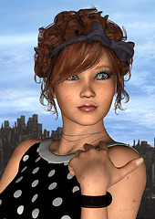 Image showing Retro Girl