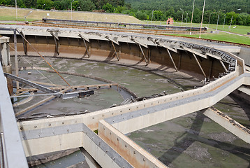Image showing empty old water treatment plant pool 