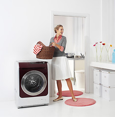 Image showing woman doing a housework