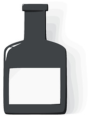 Image showing Bottle with label on white background