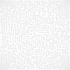 Image showing Light gray square abstract electronic background