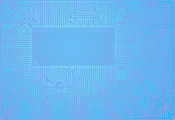 Image showing Hi-tech abstract blue circuit board background