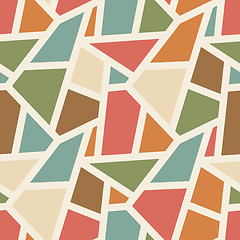 Image showing Seamless geometric pattern - simple abstract vintage color backg