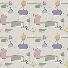 Image showing Simple scheme for presentation - abstract seamless pattern