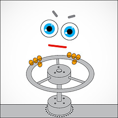 Image showing Illustration - overlapping of gas in the pipeline with a valve