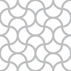 Image showing Seamless pattern - simple geometric lines on white square backgr