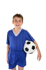 Image showing Boy in soccer uniform