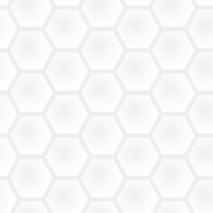 Image showing Seamless honeycomb light gray pattern - white and black simple g