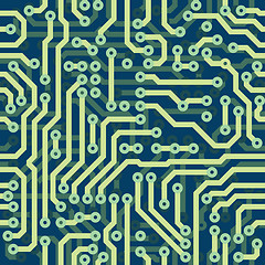 Image showing High tech schematic seamless texture - electronic circuit board