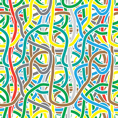 Image showing Seamless pattern - continuous color stripes like a festive strea