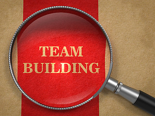 Image showing Team Building Through a Magnifying Glass