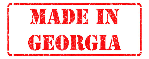 Image showing Made in Georgia on Red Rubber Stamp.