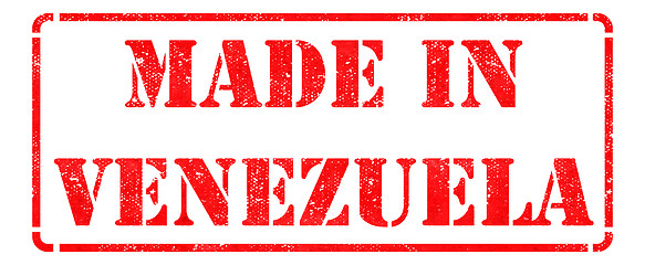 Image showing Made in Venezuela on Red Rubber Stamp.