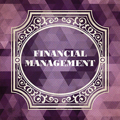 Image showing Financial Management. Vintage Design Concept.