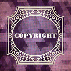 Image showing Copyright. Vintage Design Concept.