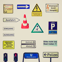 Image showing Retro look German signs