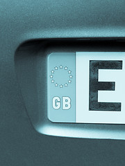 Image showing Vehicle registration plate