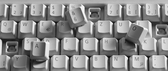 Image showing broken computer keyboard