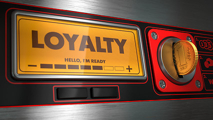 Image showing Loyalty on Display of Vending Machine.