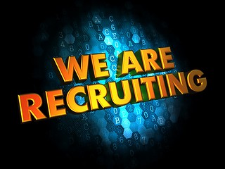 Image showing We are Recruiting - Gold 3D Words.