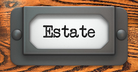 Image showing Estate - Concept on Label Holder.