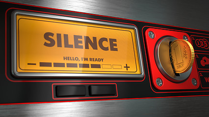 Image showing Silence on Display of Vending Machine.