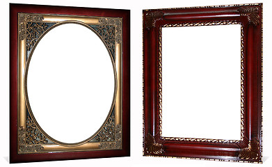 Image showing Ornate Gold and Cherry Frames