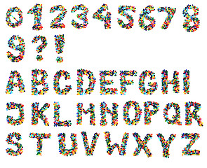 Image showing alphabet from plastic caps  