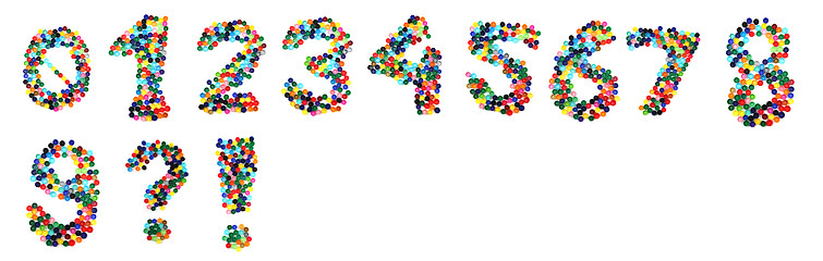 Image showing numbers from plastic caps 