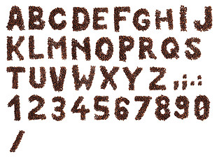 Image showing coffee alphabet