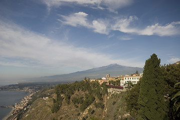 Image showing villa hotel taormina italy