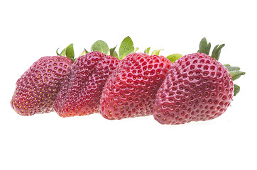 Image showing Fresh strawberry on white