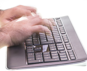 Image showing Fast typing