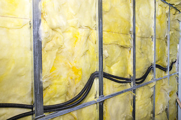 Image showing Heat isolation with mineral wool