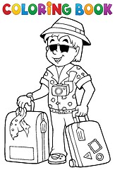 Image showing Coloring book travel thematics 1