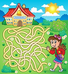 Image showing Maze 4 with schoolgirl